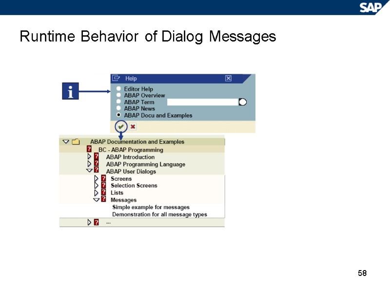 58 Runtime Behavior of Dialog Messages